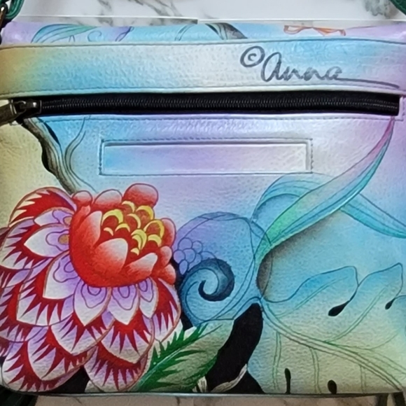 Anuschka hand painted leather boho crossbody bag - Picture 5 of 9